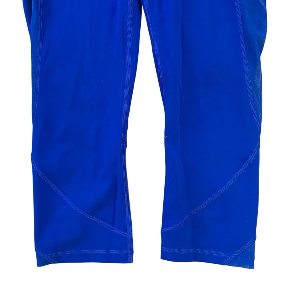 Lululemon Fast as Light Crop 19” Jet Stream Bright Blue Luxtreme Leggings Size 6